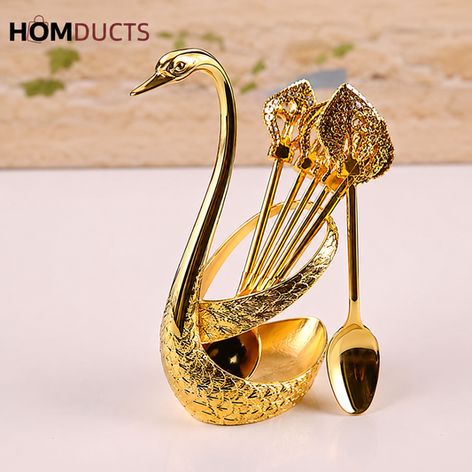 Stainless Steel Creative Spoon Set With Stand